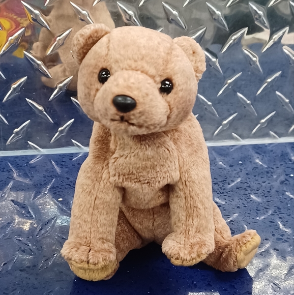 Ty Other - -Ty Beanie Baby - PECAN THE BEAR Beanbag Sitting Plush [Toy]